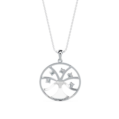 Scatter Charm Diamond Pendant-Silver