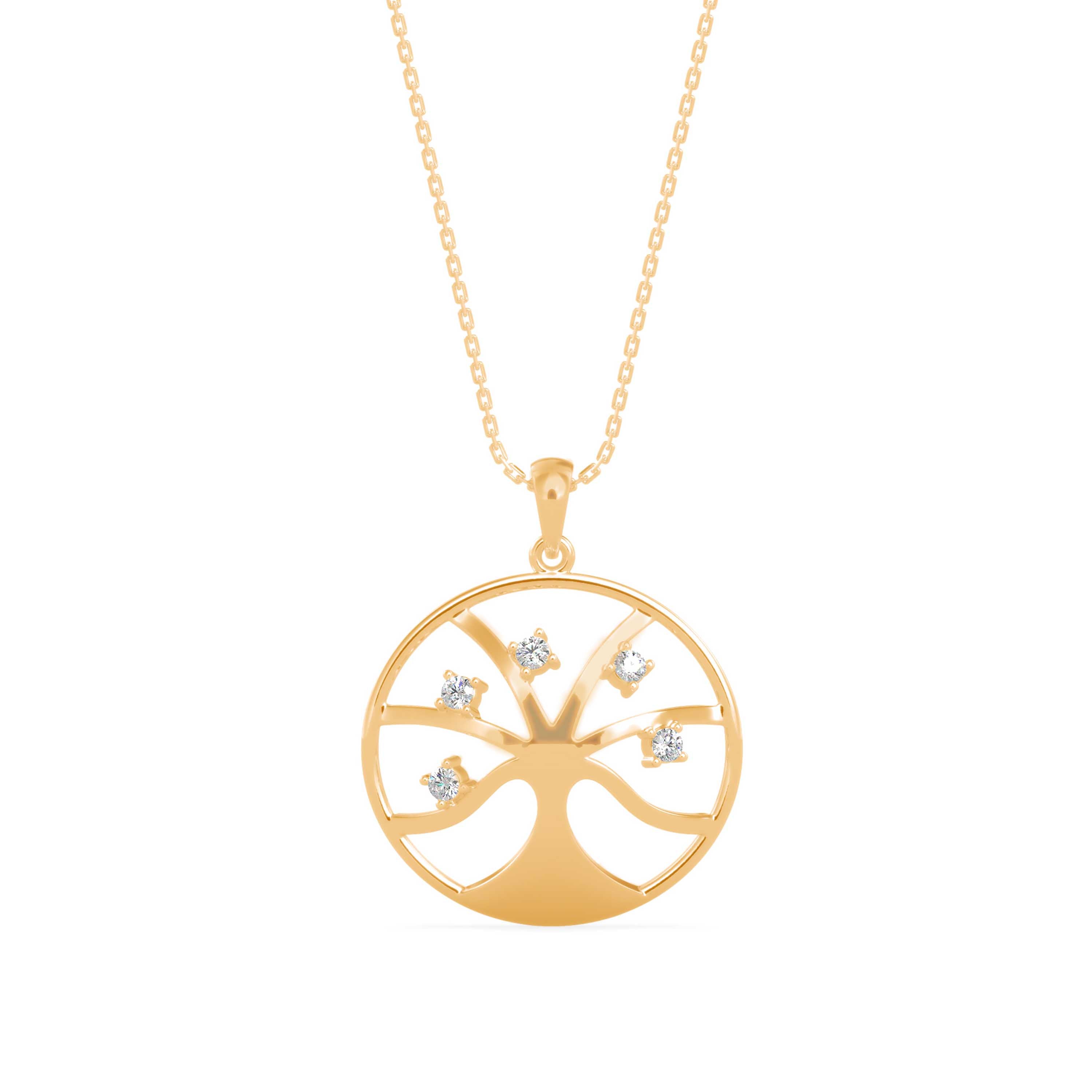 Scatter Charm Diamond Pendant- Golden