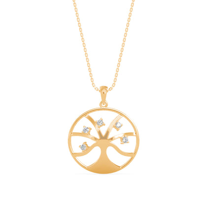 Scatter Charm Diamond Pendant- Golden