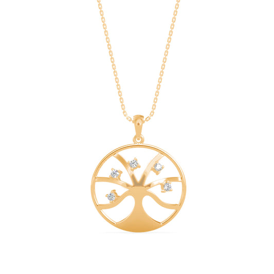 Scatter Charm Diamond Pendant- Golden