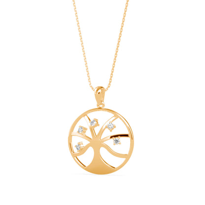 Scatter Charm Diamond Pendant- Golden