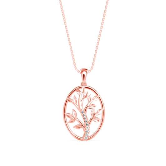 Plonk Diamond Pendant-Rose Gold