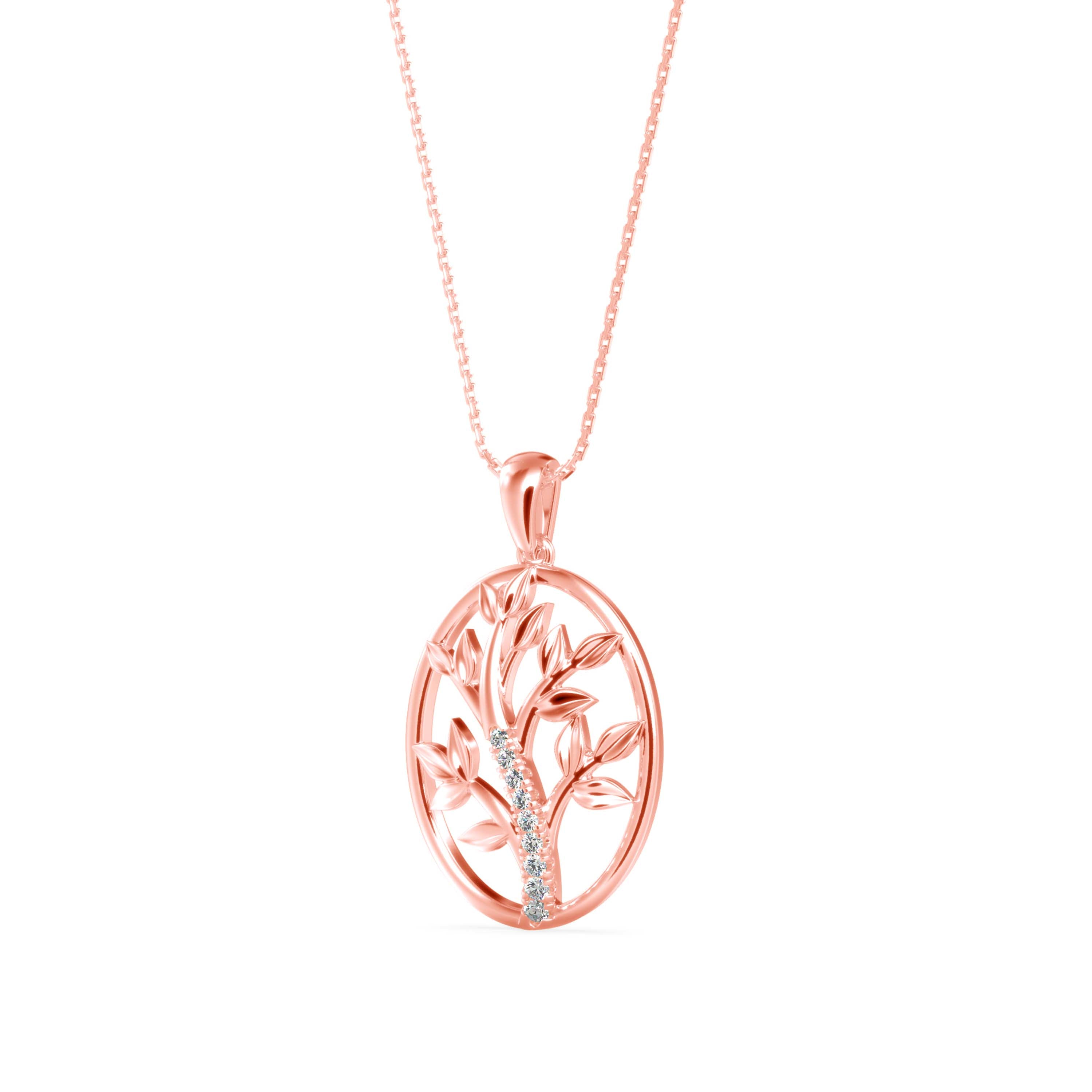 Plonk Diamond Pendant-Rose Gold