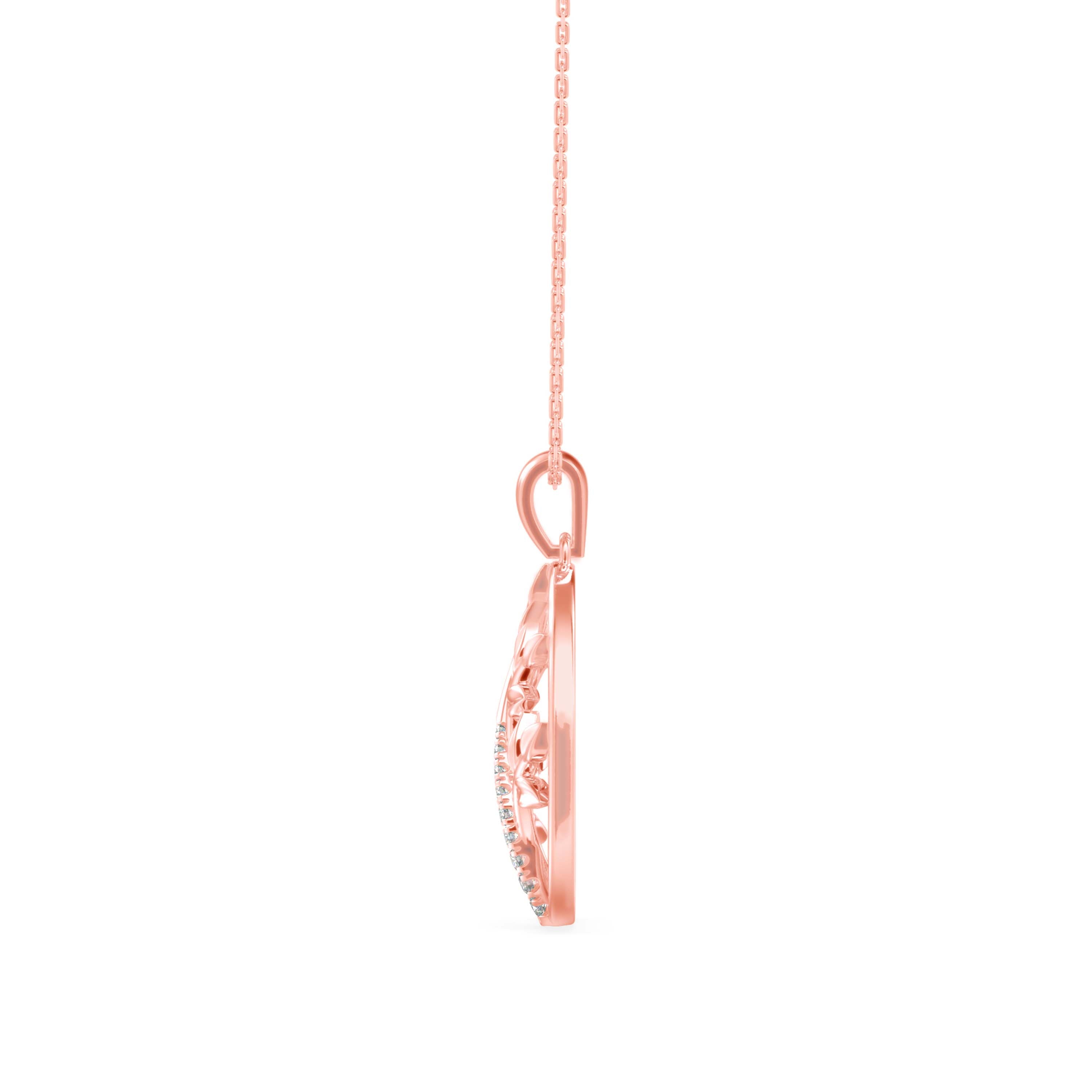 Plonk Diamond Pendant-Rose Gold