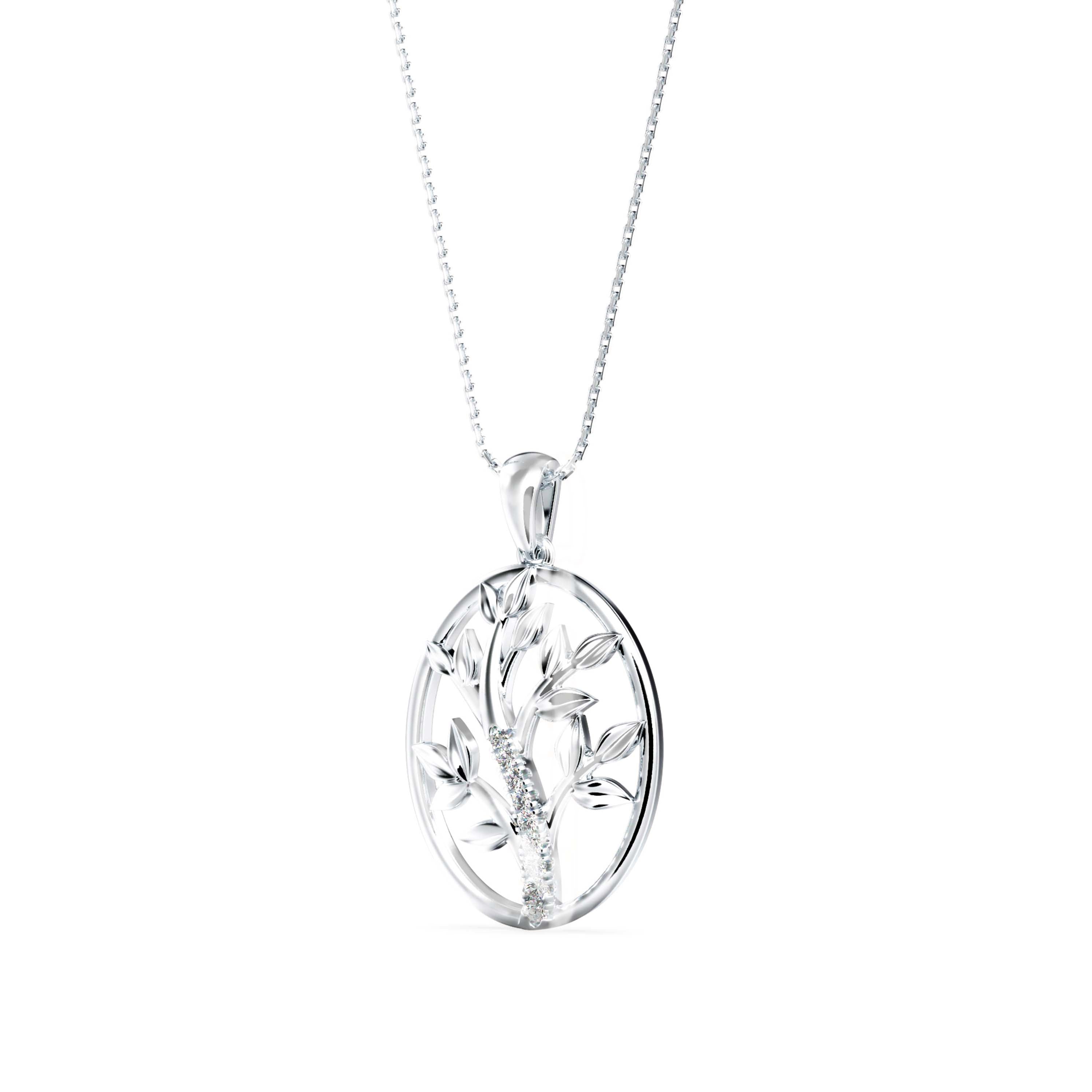 Plonk Diamond Pendant-Silver