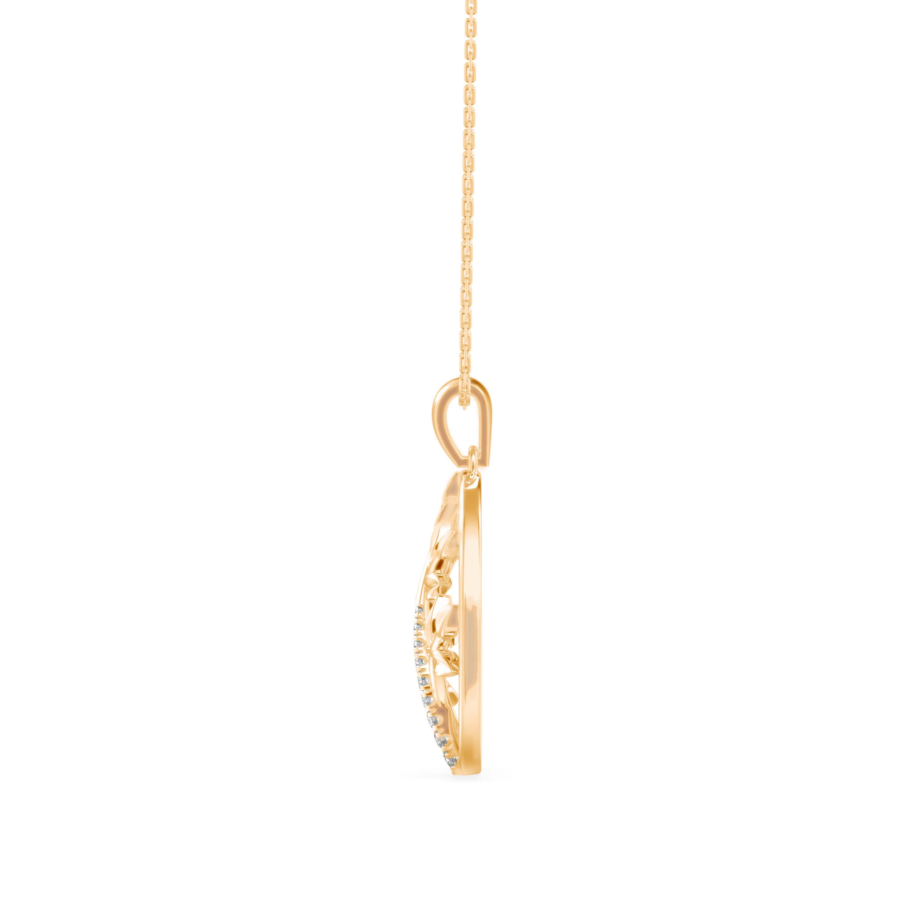 Plonk Diamond Pendant- Golden