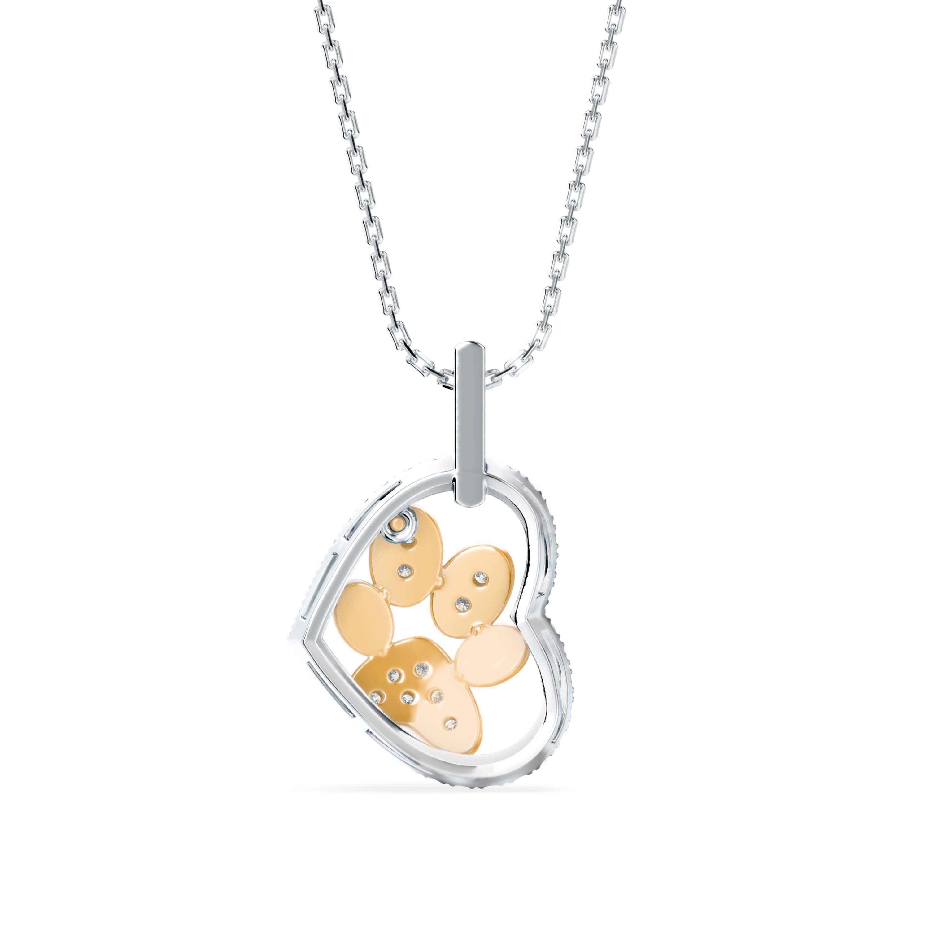 Amiable Heart Diamond Pendant- Golden