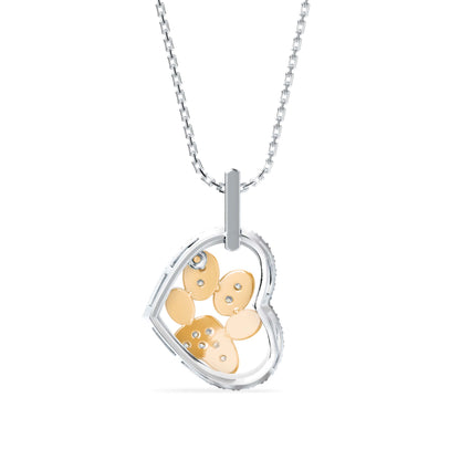 Amiable Heart Diamond Pendant- Golden