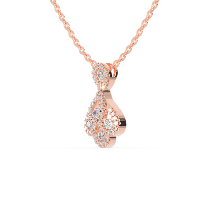 Darcy Charm Diamond Pendant-Rose Gold