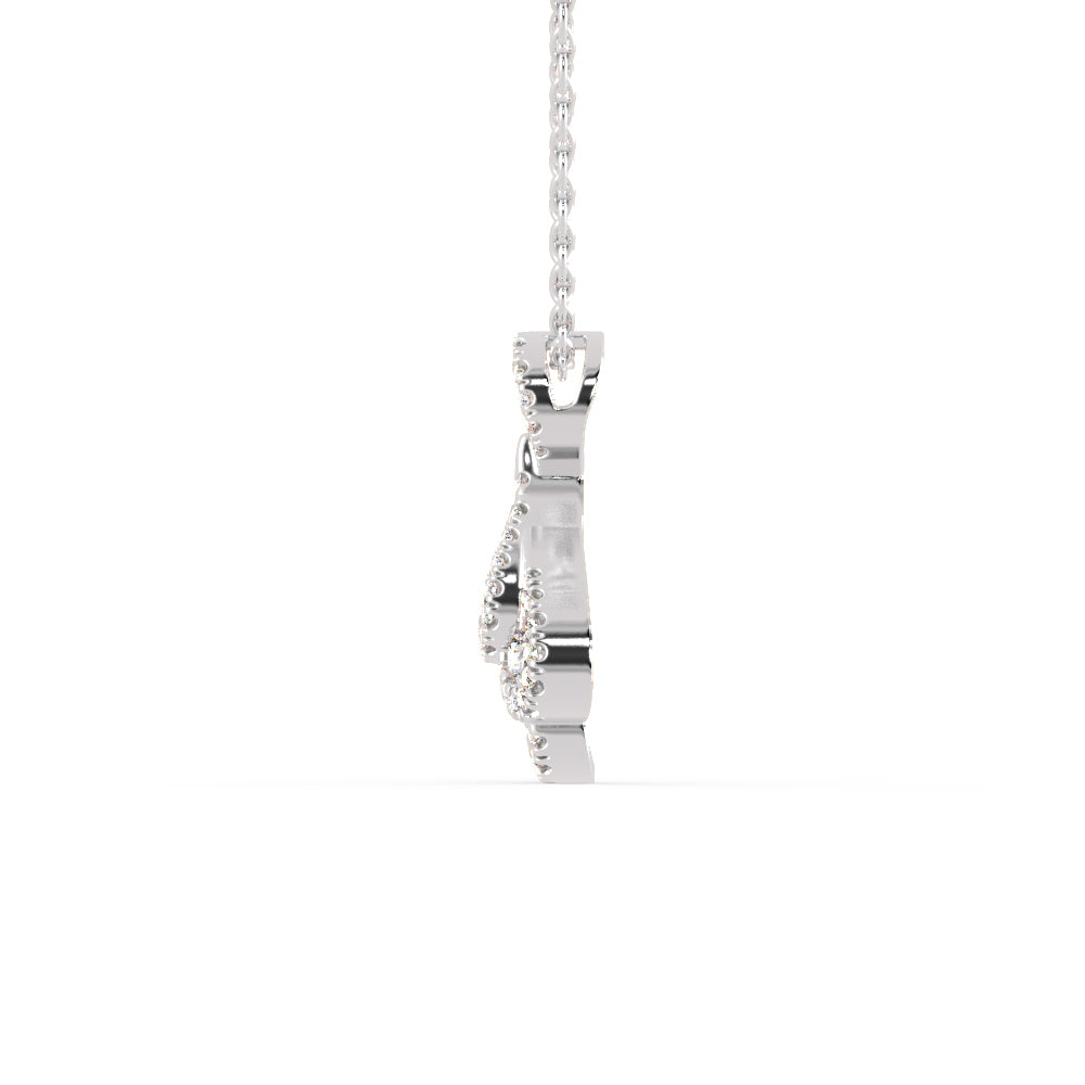 Darcy Charm Diamond Pendant-silver