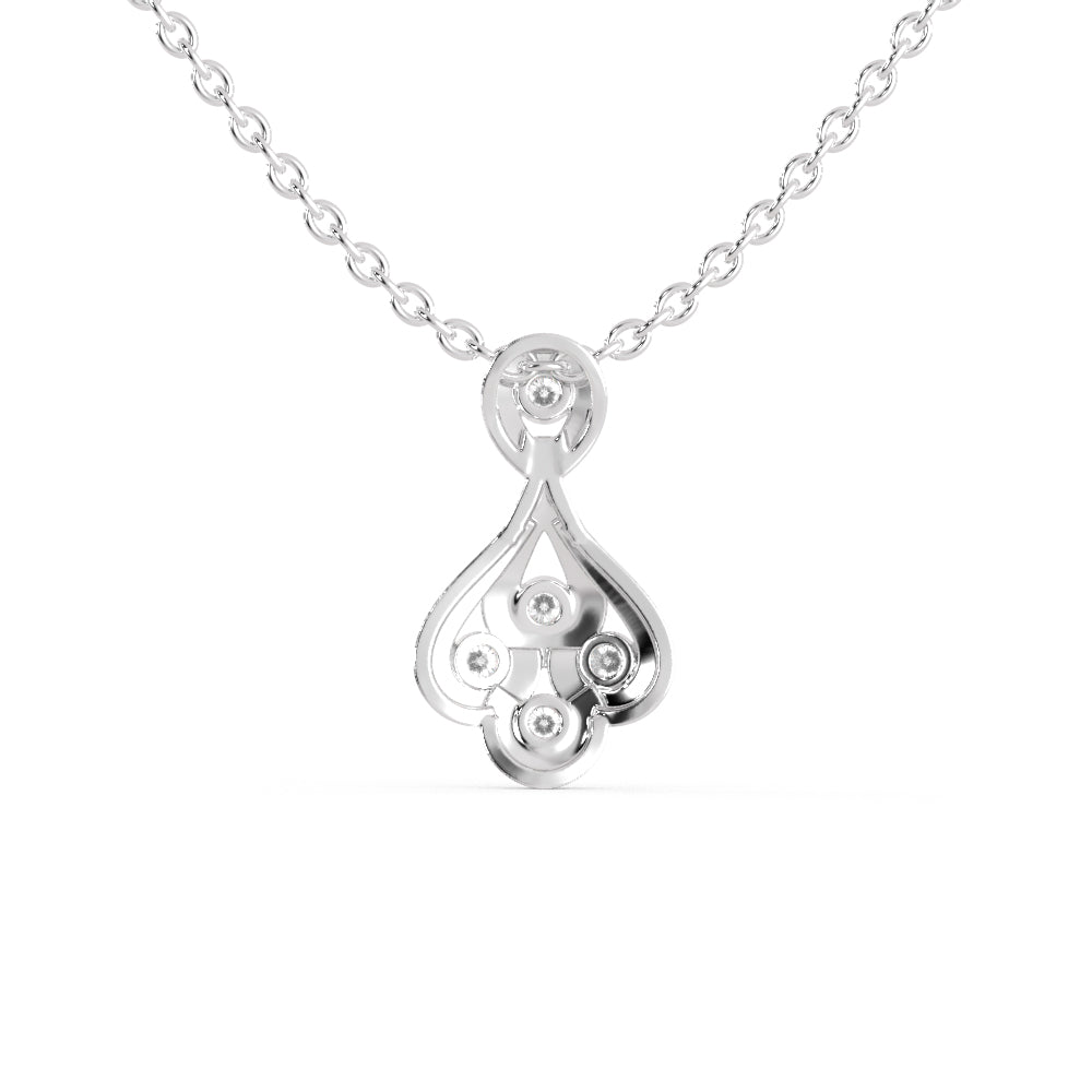 Darcy Charm Diamond Pendant-silver