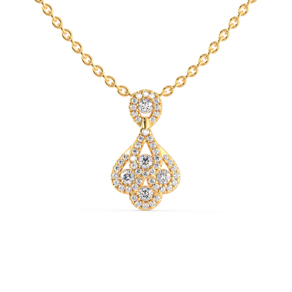 Darcy Charm Diamond Pendant-Golden