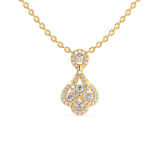 Darcy Charm Diamond Pendant-Golden