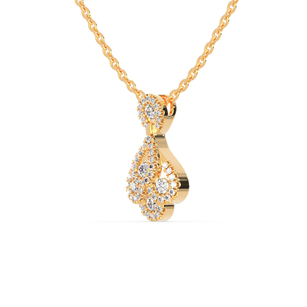 Darcy Charm Diamond Pendant-Golden