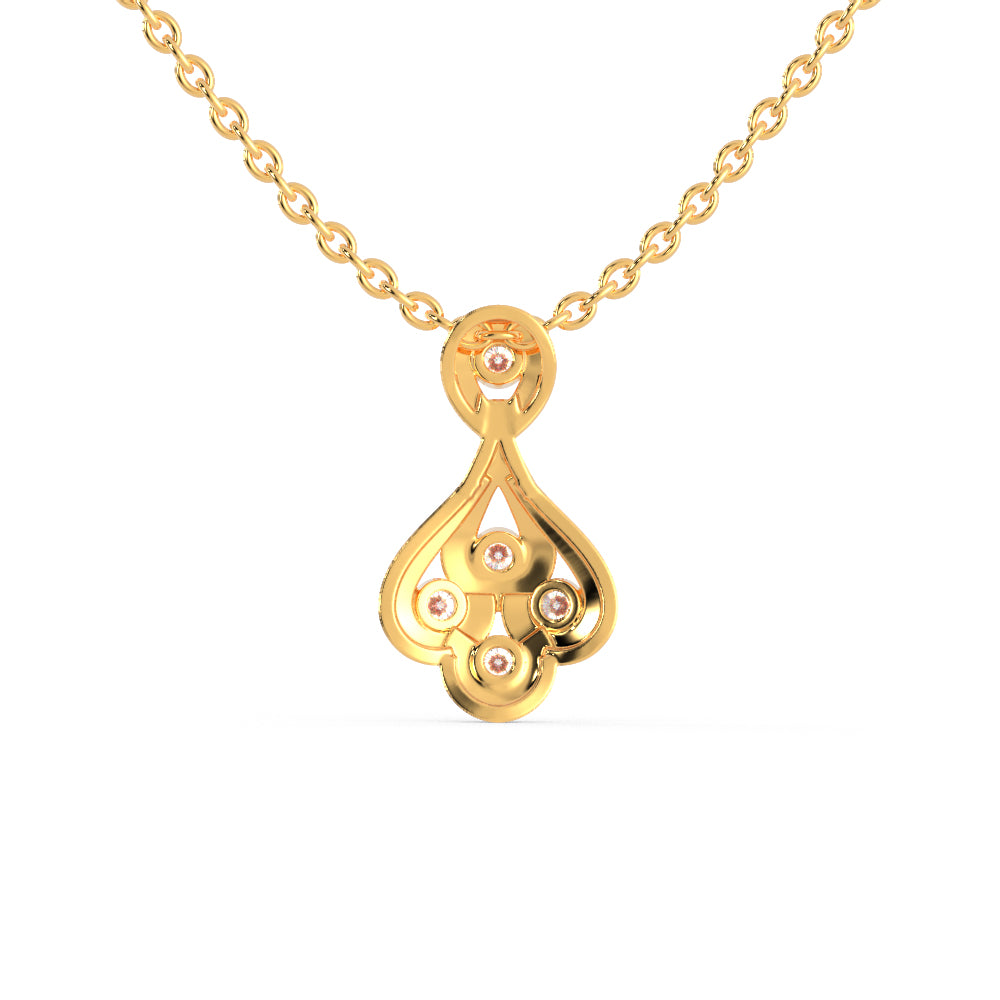 Darcy Charm Diamond Pendant-Golden