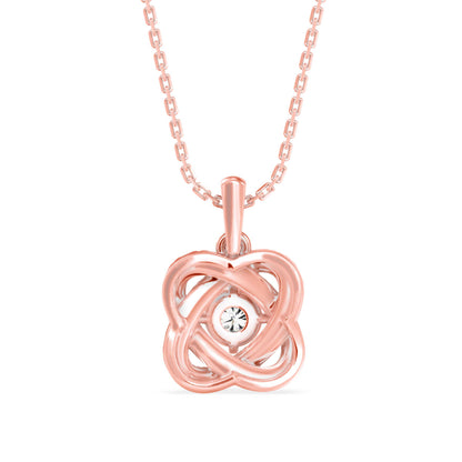 Techie Diamond Pendant-Rose Gold