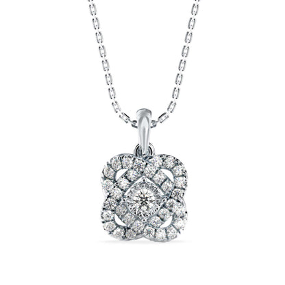 Techie Diamond Pendant-Silver