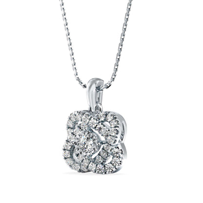 Techie Diamond Pendant-Silver