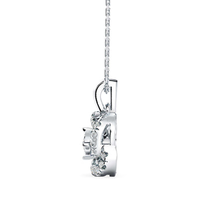 Techie Diamond Pendant-Silver
