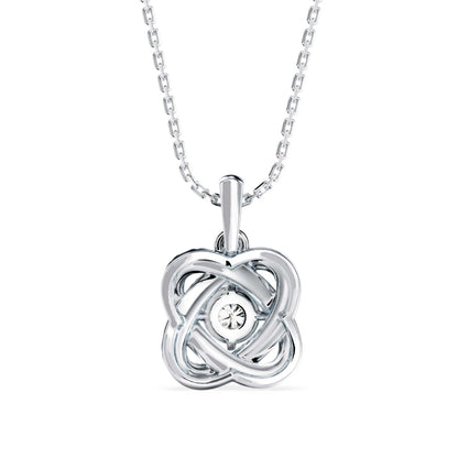 Techie Diamond Pendant-Silver