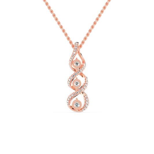 Noble Light Diamond Pendant-Rose Gold