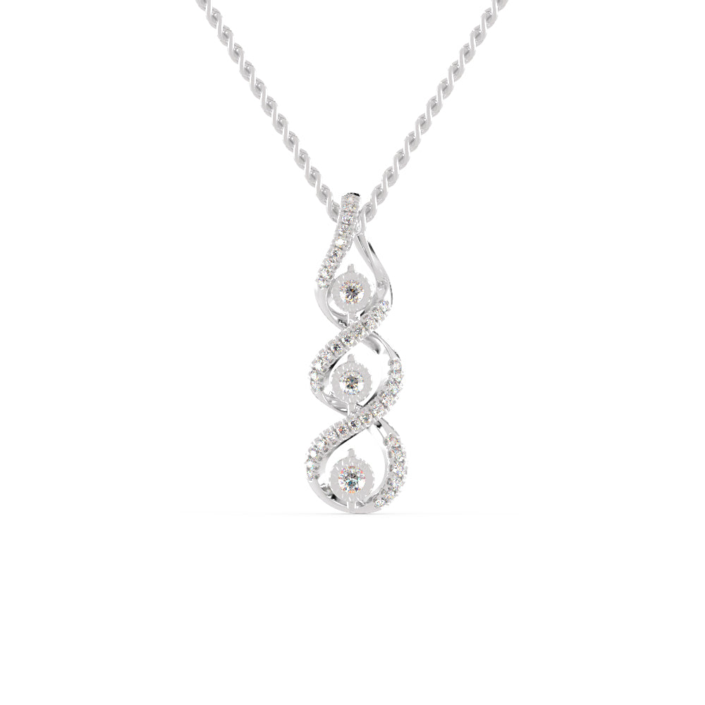 Noble Light Diamond Pendant-Silver