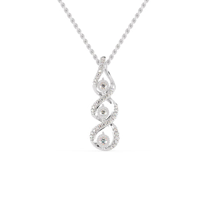 Noble Light Diamond Pendant-Silver