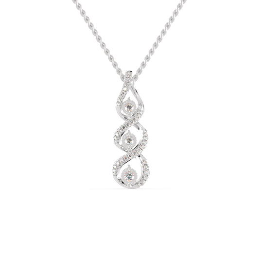 Noble Light Diamond Pendant-Silver