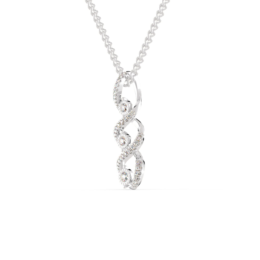 Noble Light Diamond Pendant-Silver