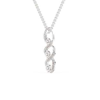 Noble Light Diamond Pendant-Silver