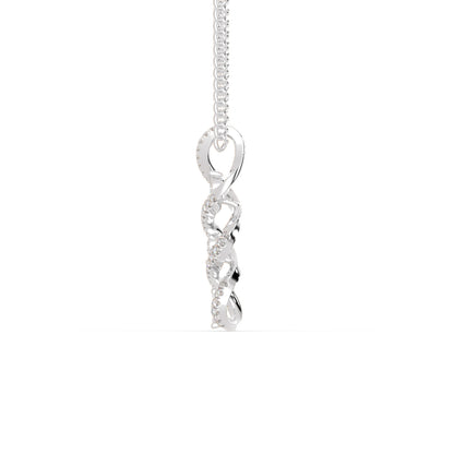 Noble Light Diamond Pendant-Silver
