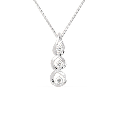 Noble Light Diamond Pendant-Silver