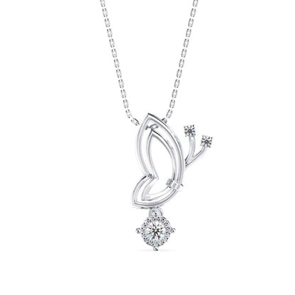Orderly Charm Diamond Pendant-Silver