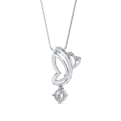 Orderly Charm Diamond Pendant-Silver