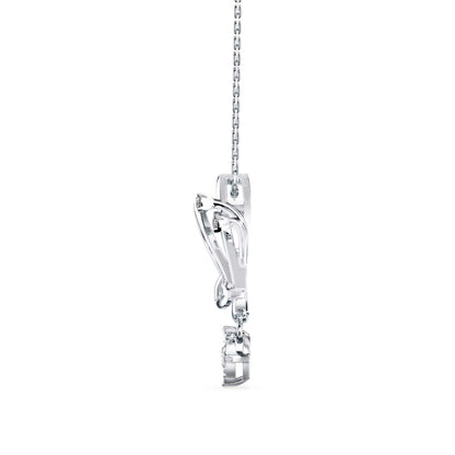 Orderly Charm Diamond Pendant-Silver