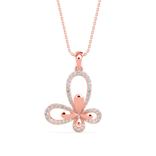 Laufey Diamond Pendant-Rose Gold