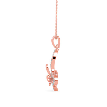 Laufey Diamond Pendant-Rose Gold
