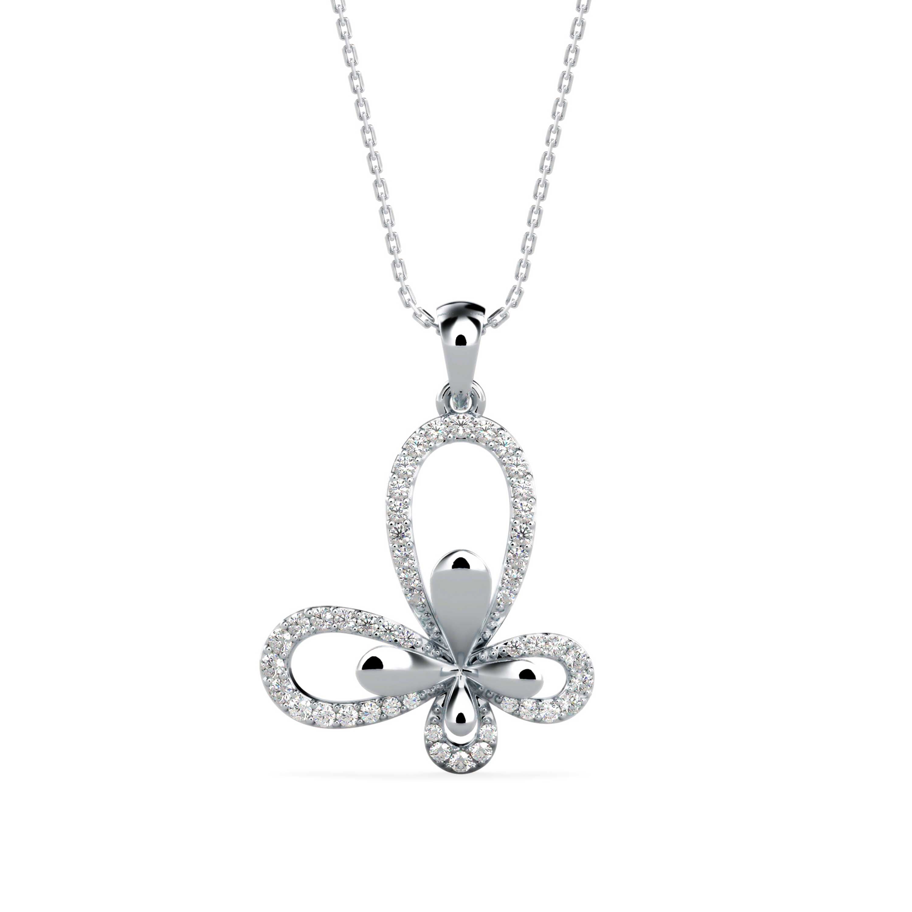 Laufey Diamond Pendant-Silver