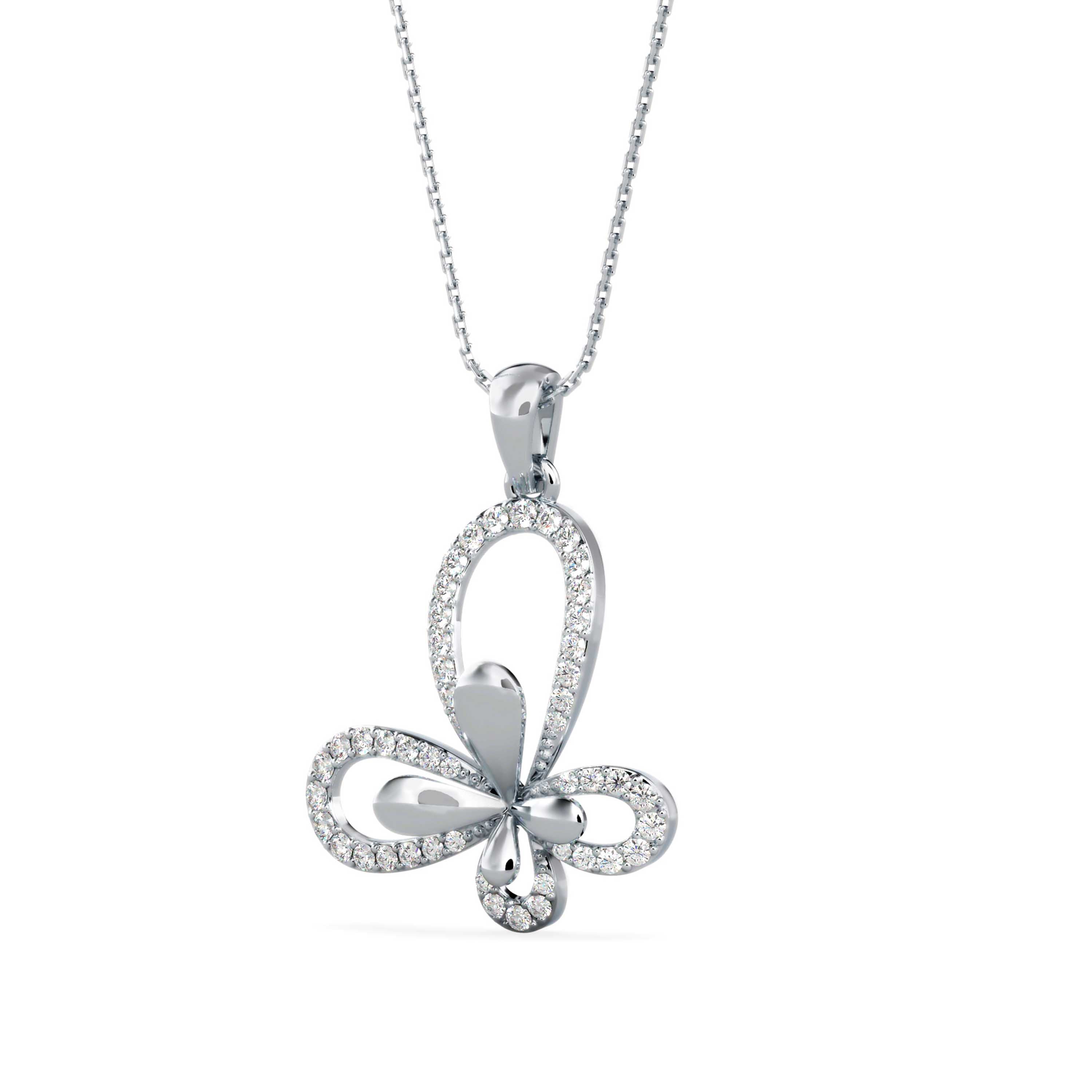 Laufey Diamond Pendant-Silver