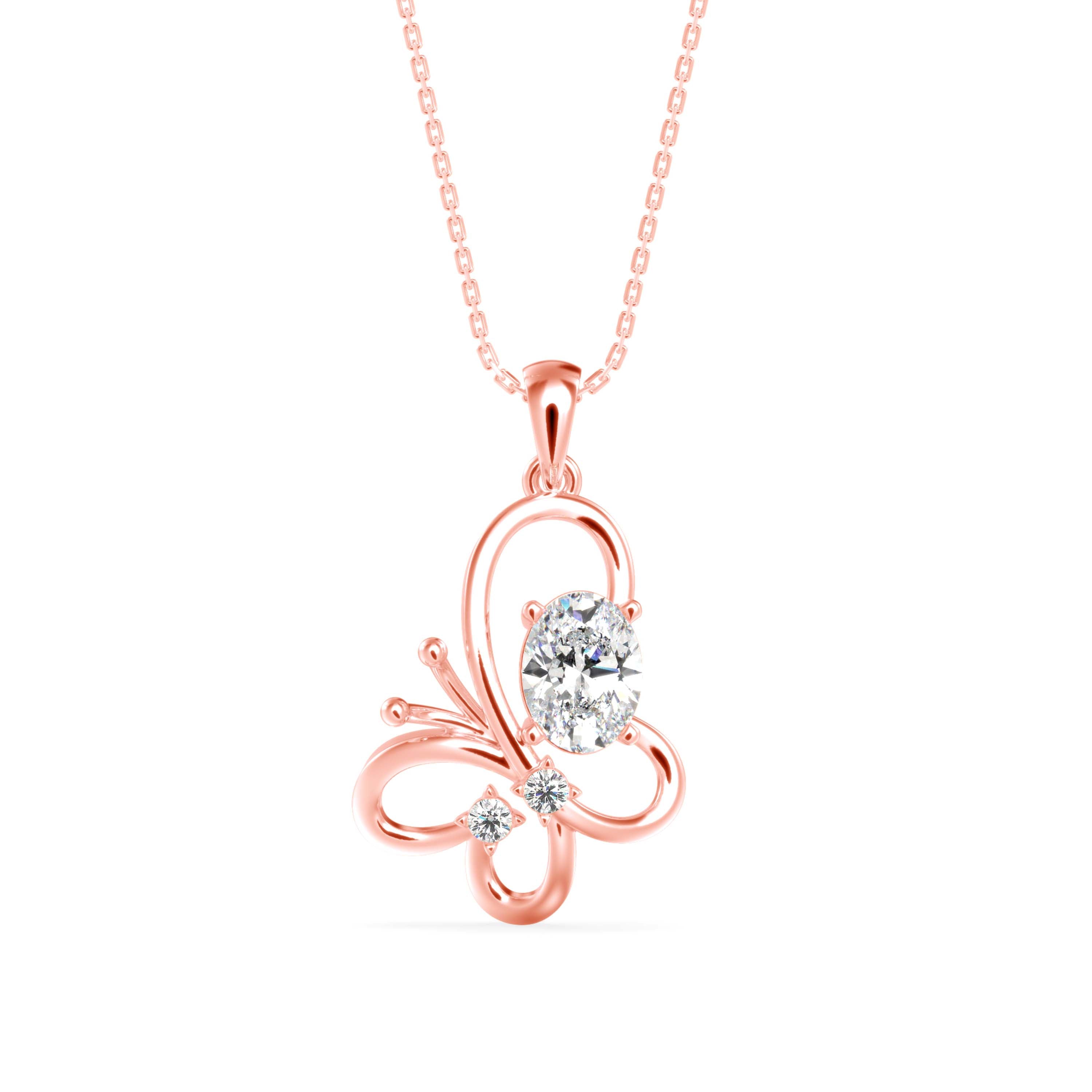 Flirty Diamond Pendant-Rose Gold
