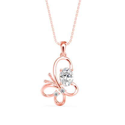 Flirty Diamond Pendant-Rose Gold