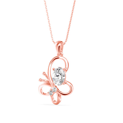 Flirty Diamond Pendant-Rose Gold