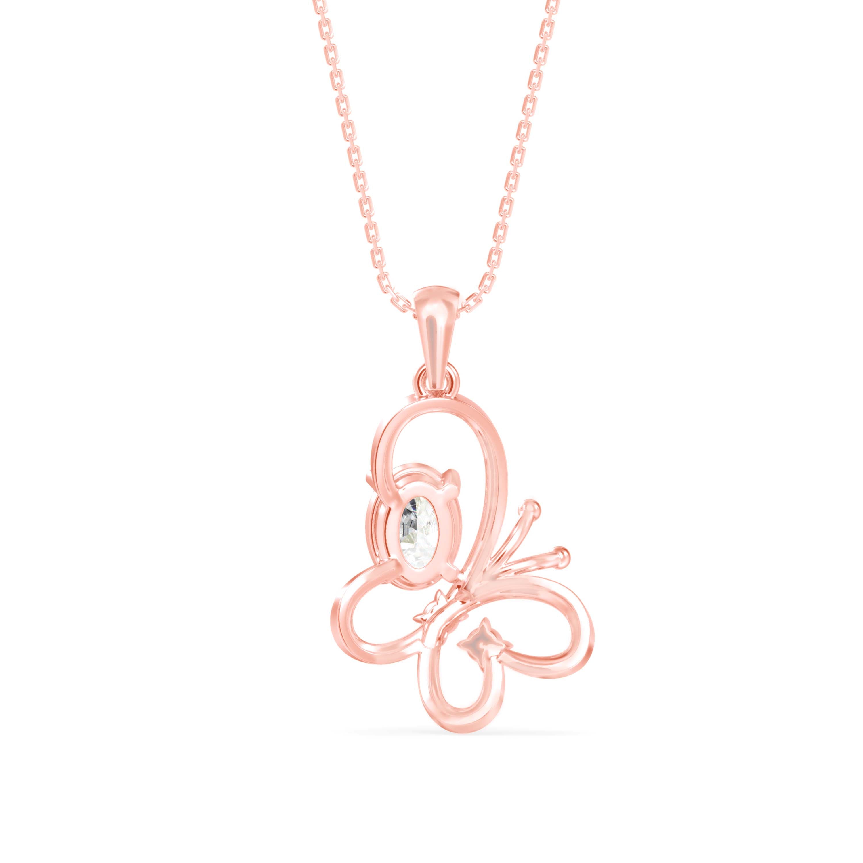 Flirty Diamond Pendant-Rose Gold