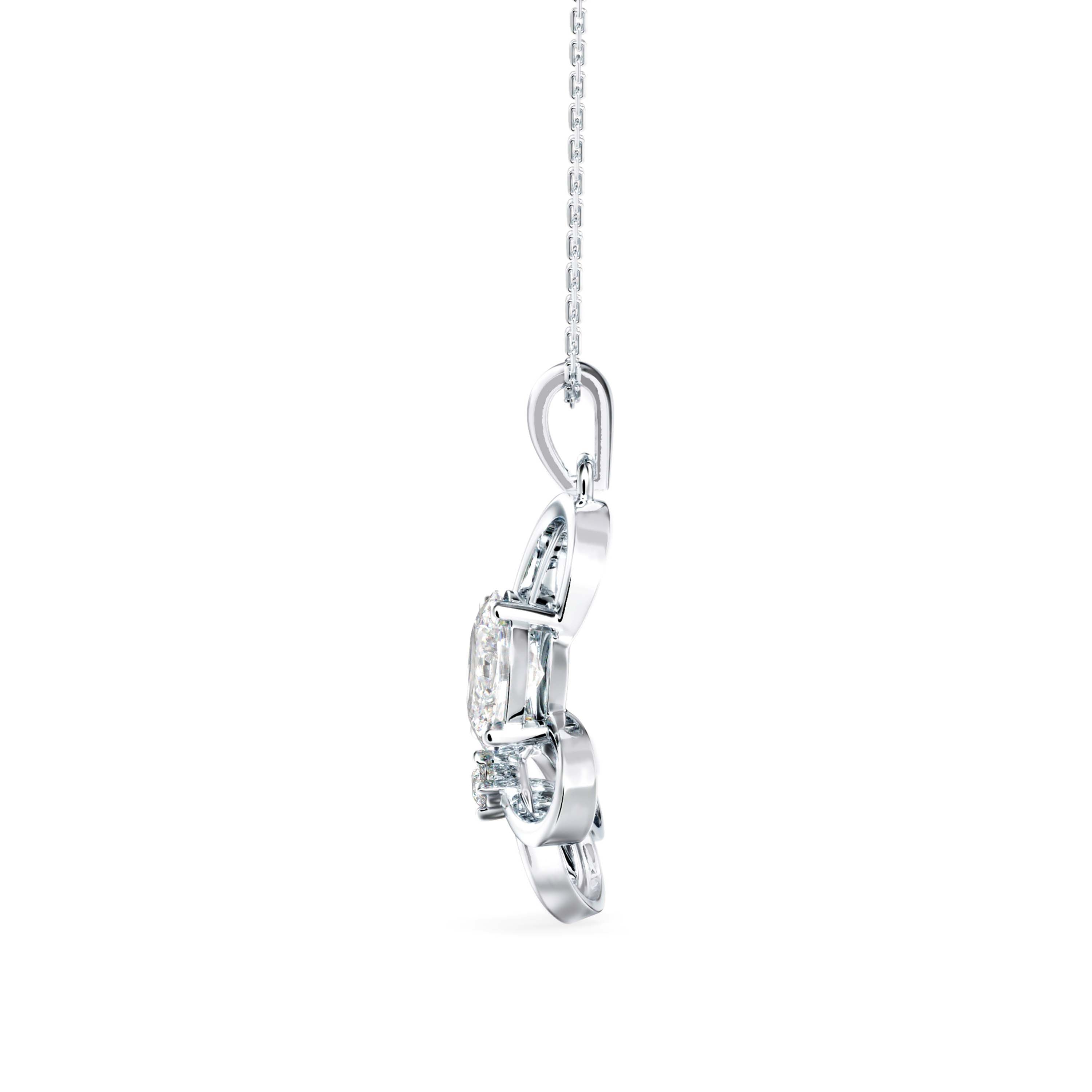 Flirty Diamond Pendant-Sliver