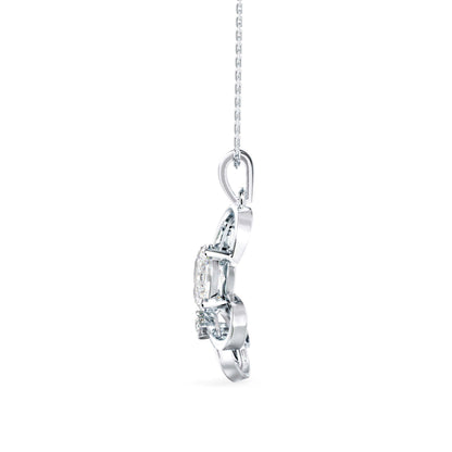 Flirty Diamond Pendant-Sliver
