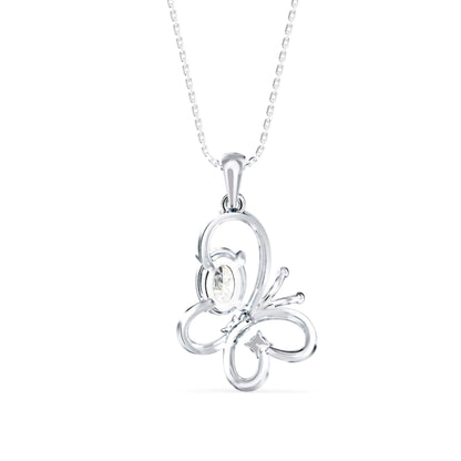 Flirty Diamond Pendant-Sliver