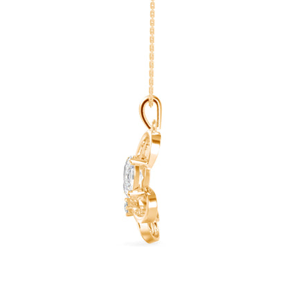 Flirty Diamond Pendant-Golden