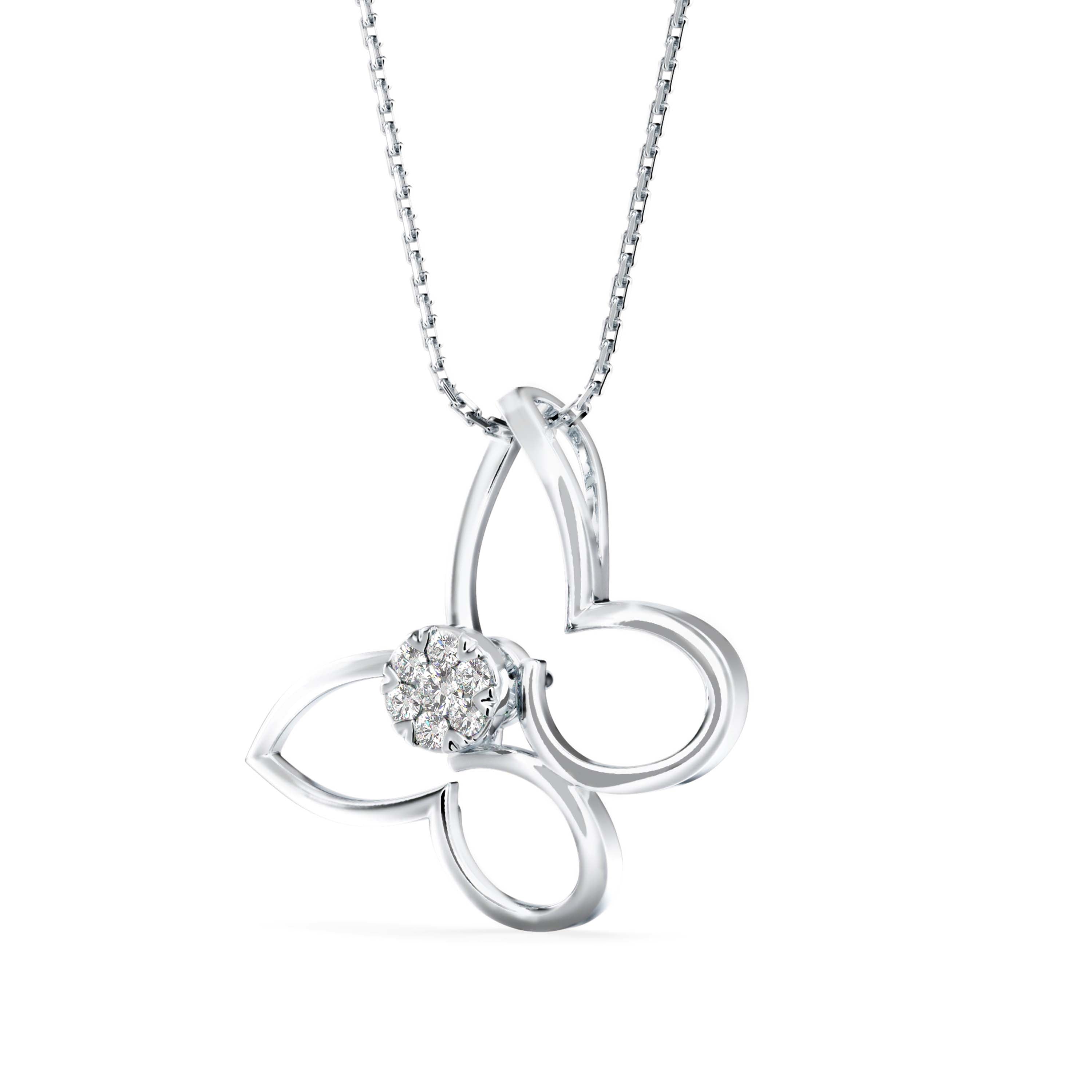 Light Mash Diamond Pendant-Sliver