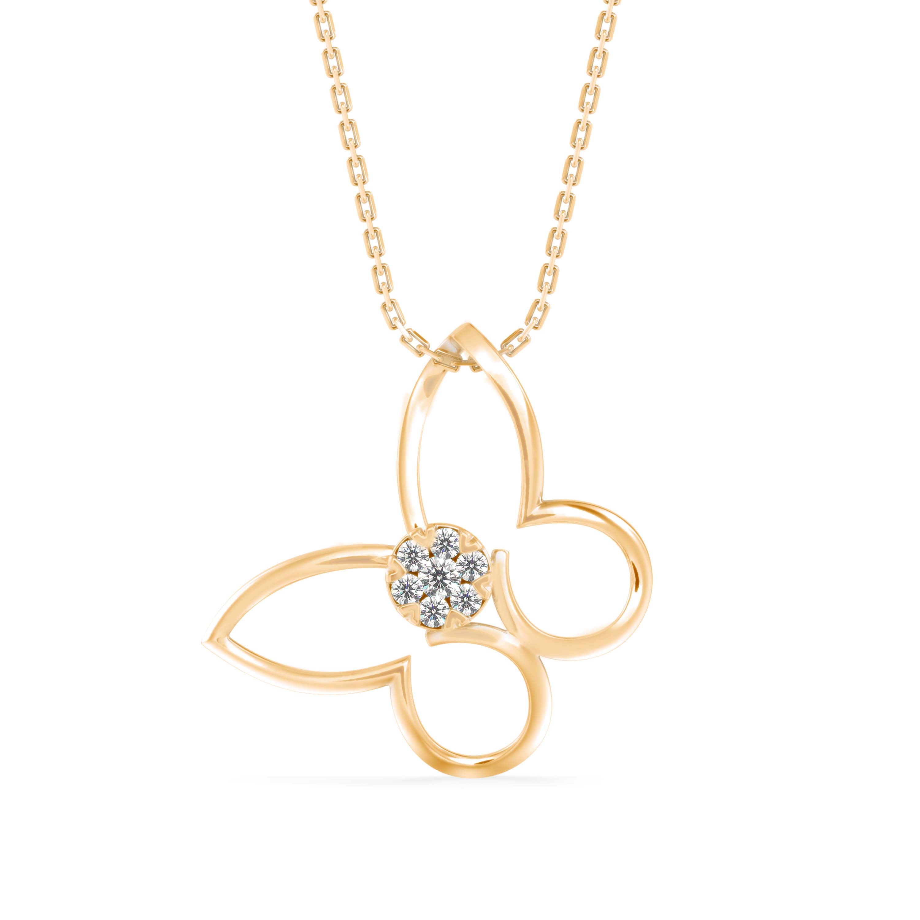 Light Mash Diamond Pendant-Golden