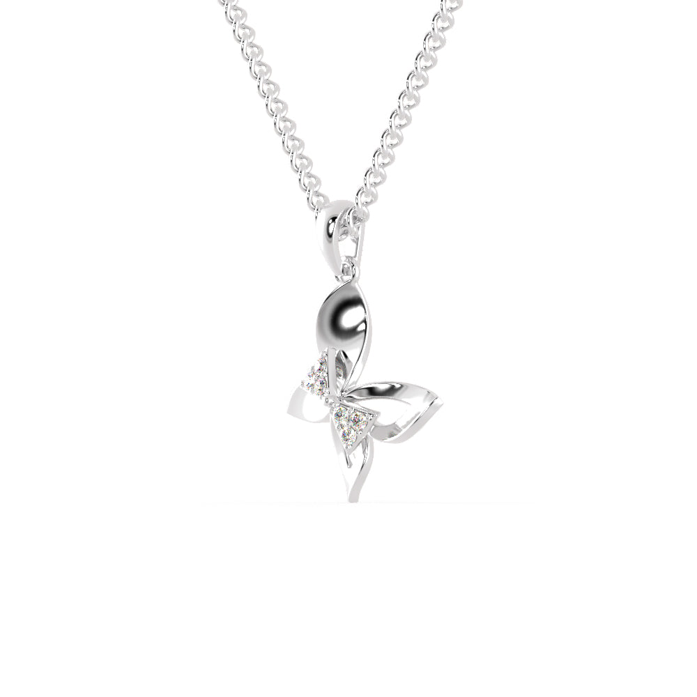Buckeye Diamond Pendant-Silver